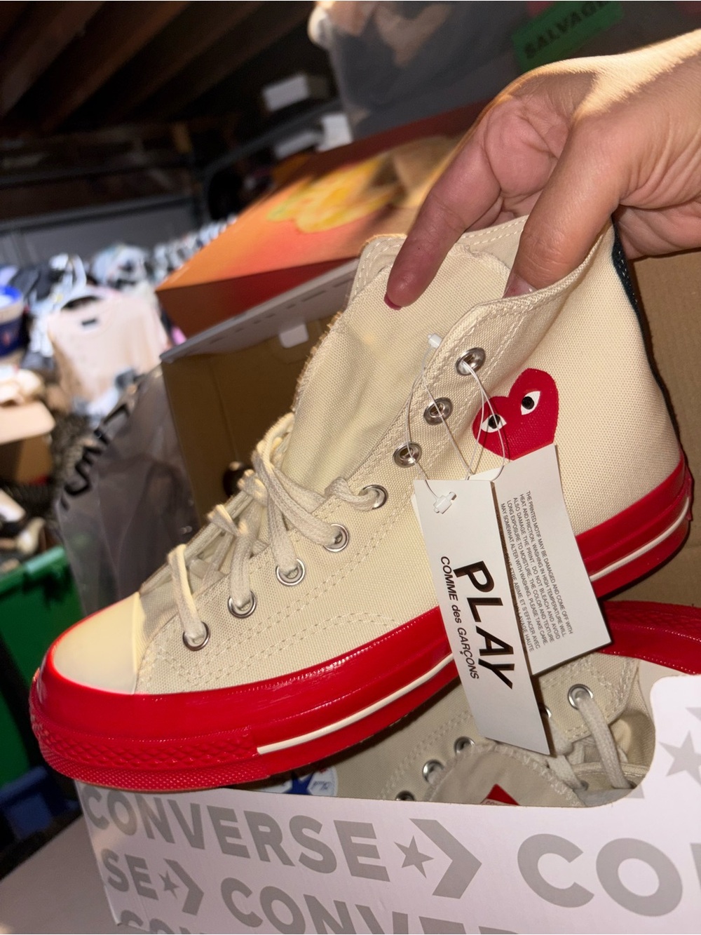 Converse Box with White and Gray Branding